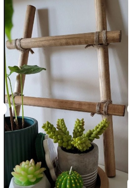 Ceviz Renkli Mini Merdiven, Mutfak ve Banyo Için Şık ve Fonksiyonel Havlu Askısı modelleri