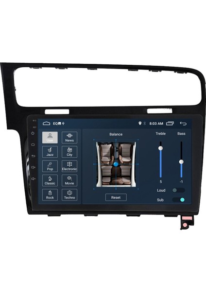 Volkswagen Golf 7 Android Carplay Navigasyon Multimedya Ekran Teyp 2gb Ram + 32GB HDD