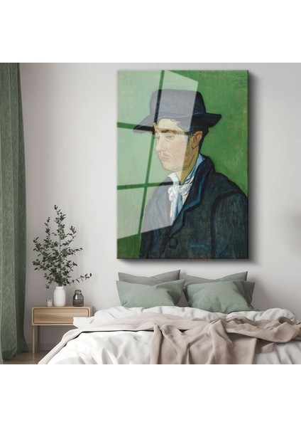 Vincent Van Gogh - Şapkalı Armand Roulin Portresi Cam Tablo