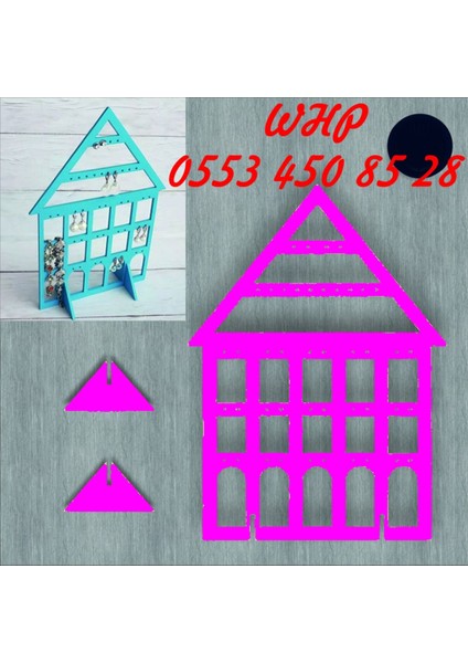 Ahşap Küpe Sergileme Standı 27X20 Cm, Şık ve Kullanışlı Sergileme Çözümü