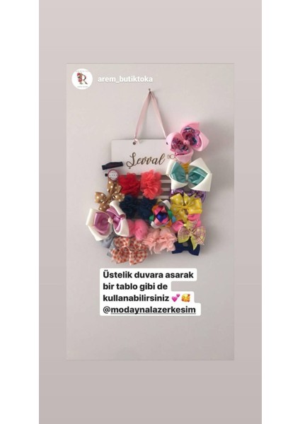 Isme Özel Şık Toka ve Organizer, Beyaz Renk, Zarif ve Kullanışlı Tasarım