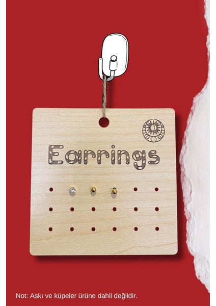 Ipli Küpe Askısı Seti, 10X10 Cm, 2'li Paket, Şık ve Düzenli Saklama Sağlar modelleri