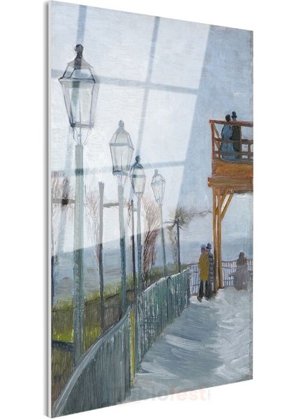 Vincent Van Gogh - Montmartre'de Terasta Cam Tablo