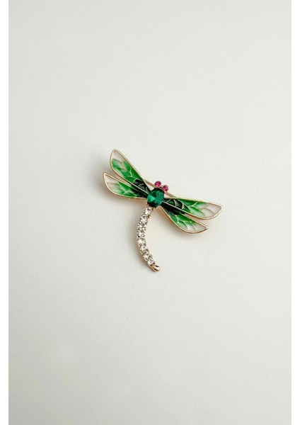Mineli Taşlı Yusufçuk Broş (En:5 cm Boy:4 Cm) fiyatları