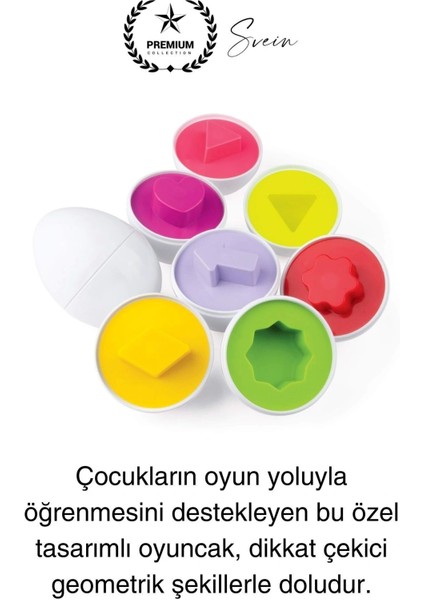 10'lu Geometrik Yumurta Eşleme Oyunu Motor Gelişim Görsel Algı Şekilli Eğitici Öğretici Oyuncak fiyatları