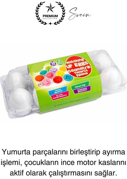 10'lu Geometrik Yumurta Eşleme Oyunu Motor Gelişim Görsel Algı Şekilli Eğitici Öğretici Oyuncak modelleri