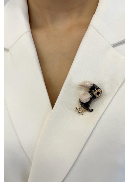 Tukan Kuşu Broş (Ölçü:3,5 Cm)