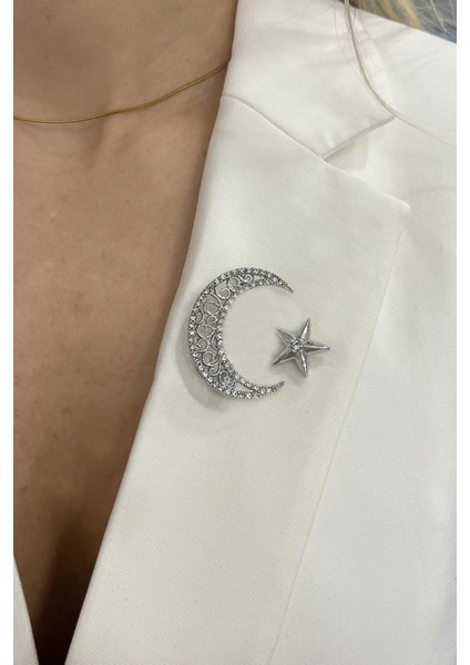 Ay Yıldız Broş (4 Cm) modelleri
