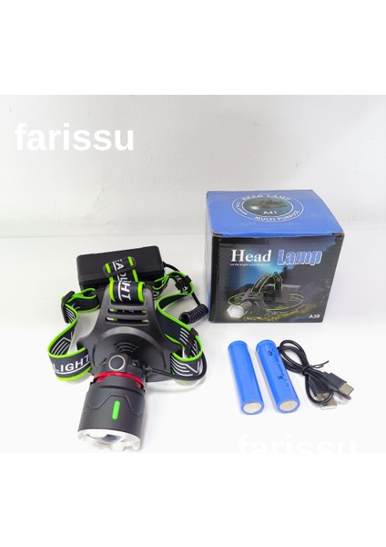 Şarjlı Zoomlu LED El Feneri | 5000+ Lümen | 2X18650 Pil | 1000M Menzil | 5 Işık Modu | IP55 Su Geçirmez