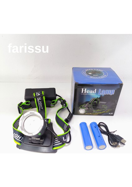 Şarjlı Zoomlu LED El Feneri | 5000+ Lümen | 2X18650 Pil | 1000M Menzil | 5 Işık Modu | IP55 Su Geçirmez