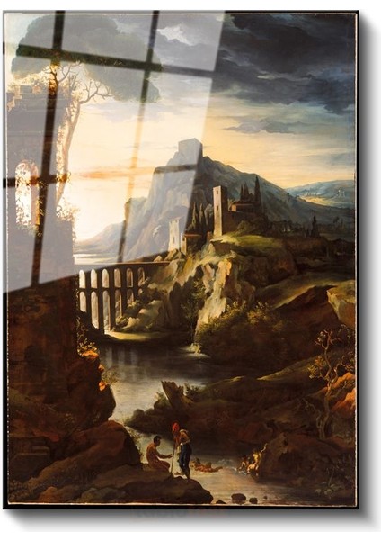 Claude Lorrain - Antik Manzara Cam Tablo