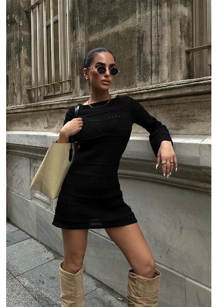 Daisy Kroşe Mini Elbise 2560-01