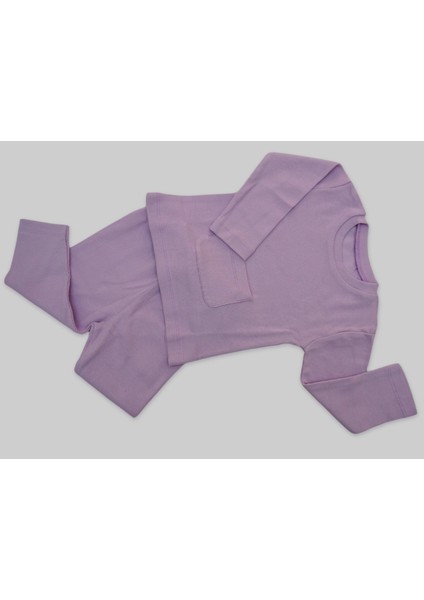 Kaşkorse Lila Uzun Kollu Bebek Esnek Takım modelleri