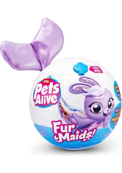 Sesli ve Işıklı Pets Alive Furmaids Peluş PEL07000 Mor fırsatları