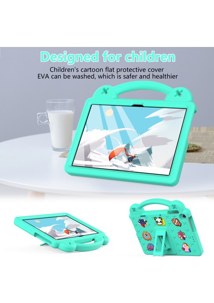Lenovo Tab M10 (Gen 3) Için Düşmeye Dayanıklı Eva Koruyucu Tablet Kılıfı Çizilmeye Dayanıklı Tablet Kılıfı Kickstand Ile-Yeşil (Yurt Dışından)