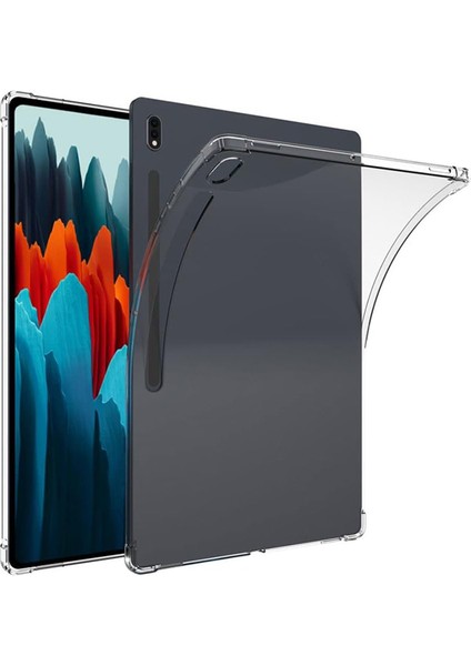 Samsung Galaxy Tab S7/s8 Düşmeye Karşı Tablet Kılıfı Güçlendirilmiş Köşeler Şeffaf Tpu Kapak (Yurt Dışından)