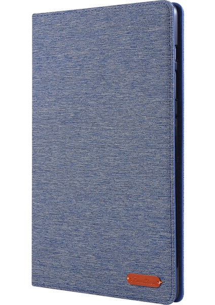 Kumaş Dokulu Kart Yuvaları Stand Deri Kılıf Samsung Galaxy Tab S6 SM-T860/T865-MAVI (Yurt Dışından) fiyatları
