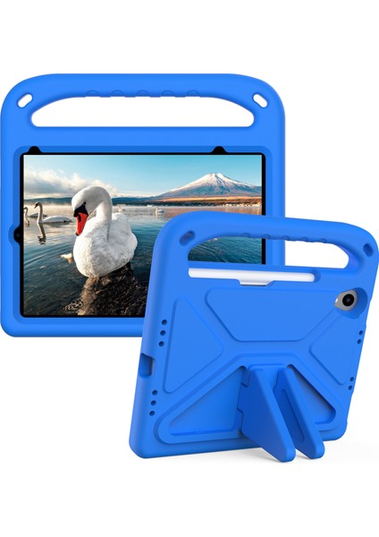 Darbeye Dayanıklı Kickstand Tasarım Sert Eva Tablet Kılıfı iPad MINI(2024)/MINI(2021)-MAVI (Yurt Dışından)