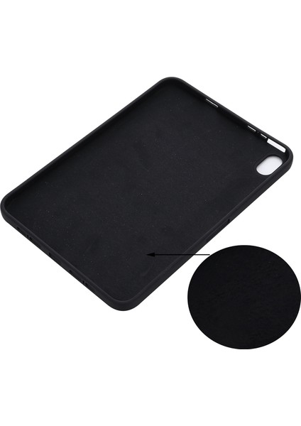 Mikrofiber Astar Sıvı Silikon Darbeye Dayanıklı Tablet Kılıfı Düşmeye Karşı Ince Hafif Koruyucu Kılıf iPad MINI(2024)/MINI(2021)-SIYAH (Yurt Dışından) indirimleri
