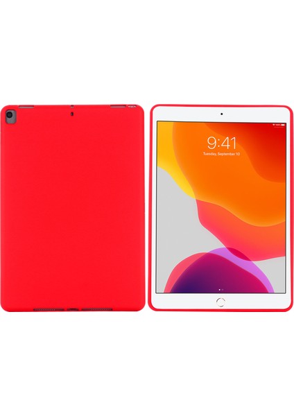 Sıvı Silikon Jel Ka Darbeye Dayanıklı Ince Kabuk Tam Vücut Koruma Kılıfı iPad 10.2 (2020)/(2021)/(2019)-KIRMIZI (Yurt Dışından) fiyatları