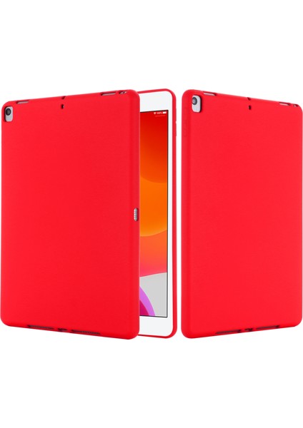 Sıvı Silikon Jel Ka Darbeye Dayanıklı Ince Kabuk Tam Vücut Koruma Kılıfı iPad 10.2 (2020)/(2021)/(2019)-KIRMIZI (Yurt Dışından) modelleri