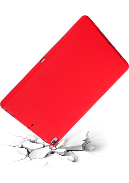 Sıvı Silikon Jel Ka Darbeye Dayanıklı Ince Kabuk Tam Vücut Koruma Kılıfı iPad 10.2 (2020)/(2021)/(2019)-KIRMIZI (Yurt Dışından) fırsatları