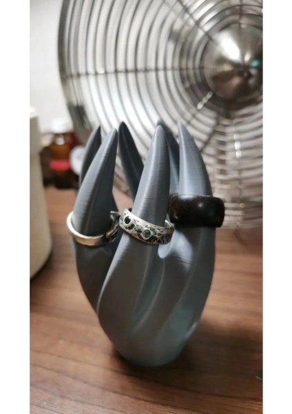 El ve Takı Düzenleyici, Gri Renk, Dekoratif Yüzük ve Takı Standı