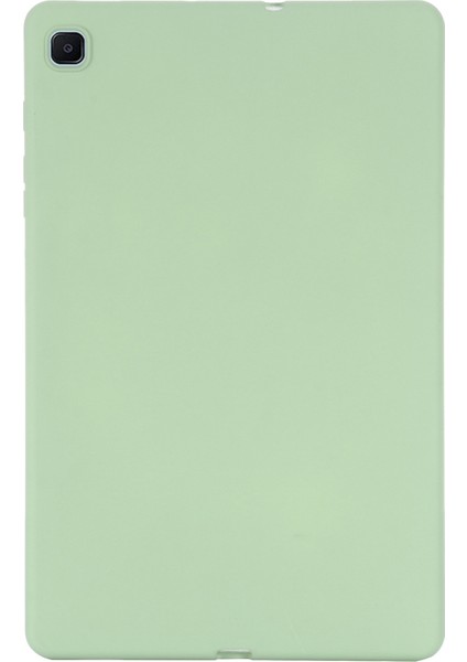 Samsung Galaxy Tab S6 Lite (2020)/(2022)/(2024)MIKROFIBER Astarlı Sıvı Silikon Kılıf Düşmeye Lı Tablet Kılıfı-Yeşil (Yurt Dışından)