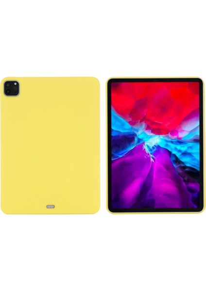 Yumuşak Sıvı Silikon Tablet Kılıfı Koruyucu Kılıf iPad Pro 11 Inç (2021)-SARI (Yurt Dışından) fiyatları