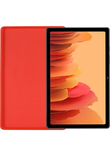 Samsung Galaxy Tab A7 10.4(2022)/(2020) Sıvı Silikon Düşmeye Dayanıklı Tablet Kılıfı Koruyucu Kapak-Kırmızı (Yurt Dışından) fırsatları