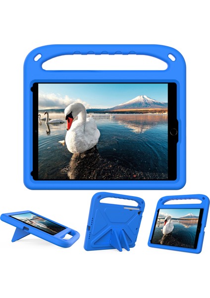 Kickstand Tasarım Sert Eva Tablet Koruyucu Kılıf Kılıfı iPad 10.2 (2020)/(2019)/(2021)-MAVI (Yurt Dışından) fiyatları