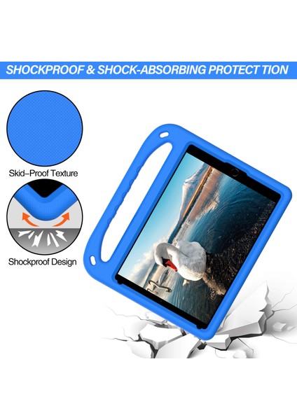 Kickstand Tasarım Sert Eva Tablet Koruyucu Kılıf Kılıfı iPad 10.2 (2020)/(2019)/(2021)-MAVI (Yurt Dışından) modelleri
