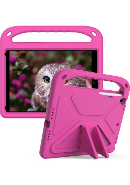 iPad Air 10.5 Inç (2019)/IPAD Pro 10.5 Inç (2017) Için Saplı Ayaklı Sert Eva Darbeye Dayanıklı Tablet Kılıfı Kapağı-Gül (Yurt Dışından)