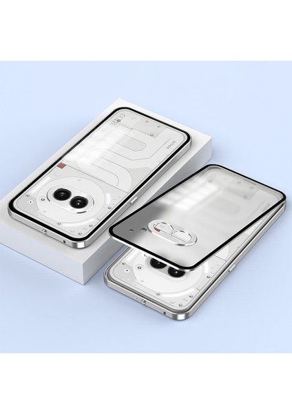 Hiçbir Şey Için Telefon (2A)KILIF Açılır Kilitli Düşmeye Karşı Alüminyum Alaşımlı + Pc Mat Telefon Kılıfı-Gümüş (Yurt Dışından) indirimleri