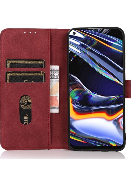 Khazneh Nothing Phone Için Akıllı Telefon Kılıfı (2)Dokulu Pu Deri Cüzdan Standı Kılıfı-Kırmızı (Yurt Dışından) indirimleri