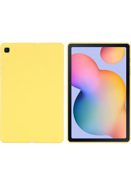 Samsung Galaxy Tab S6 Lite (2020)/(2022)/(2024)MIKROFIBER Astarlı Sıvı Silikon Kılıf Düşmeye Lı Tablet Kılıfı-Sarı (Yurt Dışından) fiyatları