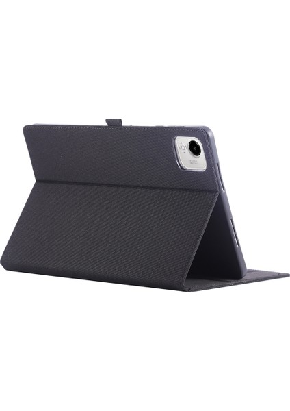 Honor Pad X9A Deri Kılıf Kart Tutucu Kumaş Doku Tablet Standı Kapağı-Siyah (Yurt Dışından)