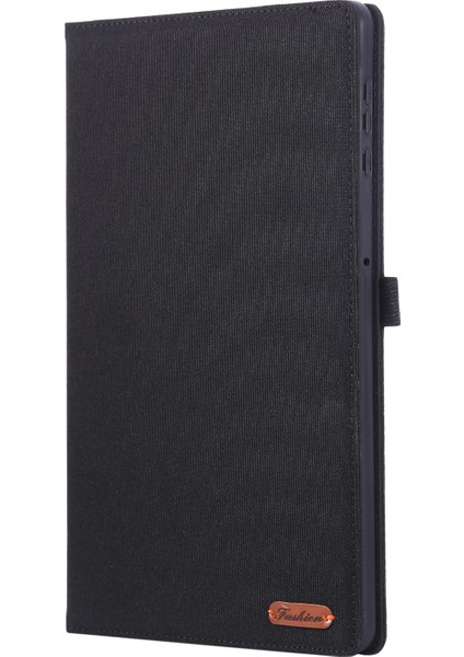 Honor Pad X9A Deri Kılıf Kart Tutucu Kumaş Doku Tablet Standı Kapağı-Siyah (Yurt Dışından)