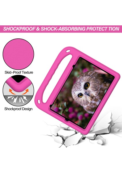 Darbeye Dayanıklı Kickstand Tasarım Sert Eva Tablet Kılıfı iPad MINI(2024)/MINI(2021)-ROSE (Yurt Dışından) modelleri