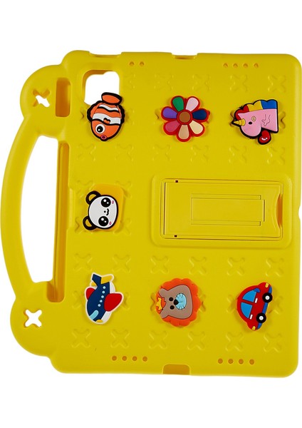 iPad Air 11(2025)/(2024) Kılıf Karikatür Desenli Eva Tablet Kılıfı Destekli-Sarı (Yurt Dışından) fiyatları