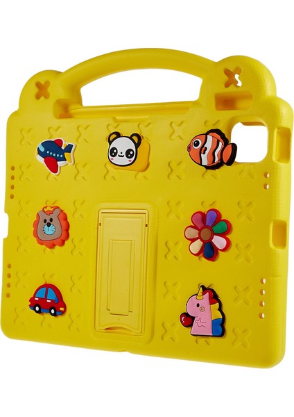 iPad Air 11(2025)/(2024) Kılıf Karikatür Desenli Eva Tablet Kılıfı Destekli-Sarı (Yurt Dışından) modelleri