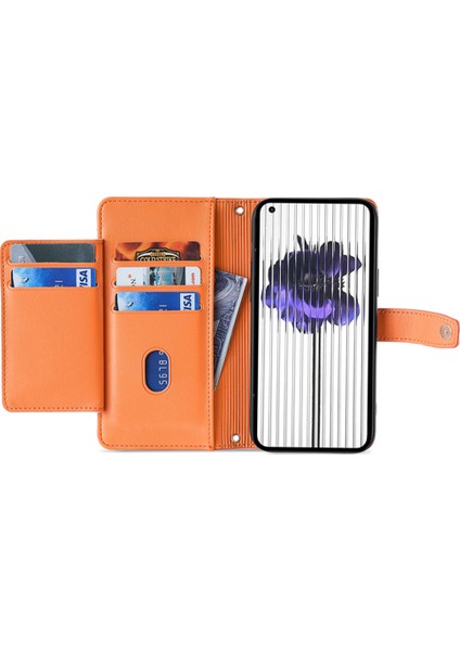 Hiçbir Şey Için Telefon(2)Kılıf Fermuarlı Cep Deri Cüzdan Telefon Kılıfı 2 Askılı-Turuncu (Yurt Dışından) fırsatları