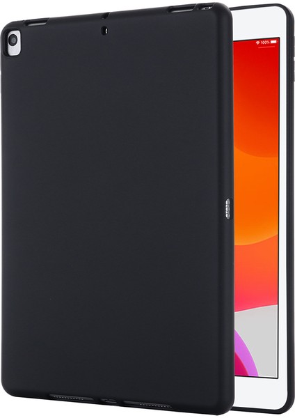 Sıvı Silikon Jel Ka Darbeye Dayanıklı Ince Kabuk Tam Gövde Koruma Kılıfı iPad 10.2 (2020)/(2021)/(2019)-SIYAH (Yurt Dışından)
