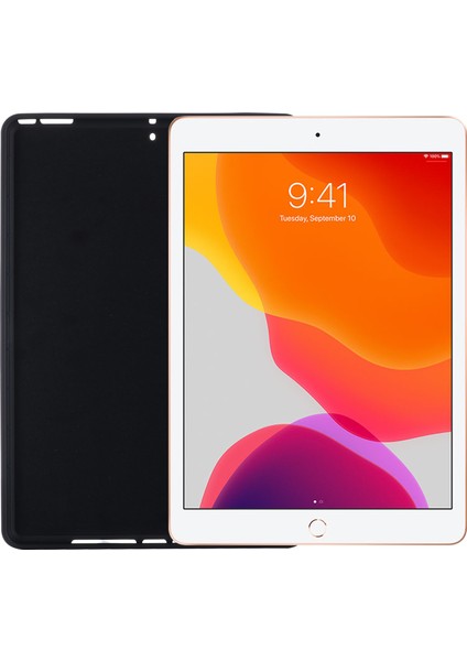 Sıvı Silikon Jel Ka Darbeye Dayanıklı Ince Kabuk Tam Gövde Koruma Kılıfı iPad 10.2 (2020)/(2021)/(2019)-SIYAH (Yurt Dışından) indirimleri