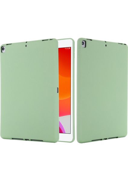 Sıvı Silikon Jel Ka Darbeye Dayanıklı Ince Kabuk Tam Vücut Koruma Kılıfı iPad 10.2 (2020)/(2021)/(2019)-YEŞIL (Yurt Dışından) modelleri