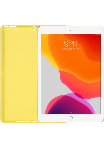 Sıvı Silikon Jel Ka Darbeye Dayanıklı Ince Kabuk Tam Gövde Koruma Kılıfı iPad 10.2 (2020)/(2021)/(2019)-SARI (Yurt Dışından) indirimleri