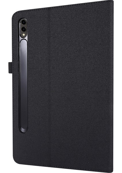 Samsung Galaxy Tab S9 Ultra Kılıf Kumaş Doku Kart Tutucu Tablet Standı Kapak-Siyah (Yurt Dışından) indirimleri