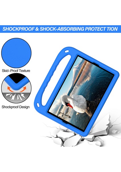 Kulp Kickstand Tasarım Tablet Koruma Eva Kılıf Kapağı Samsung Galaxy Tab A 10.1(2019)SM-T510/T515-BLUE (Yurt Dışından)