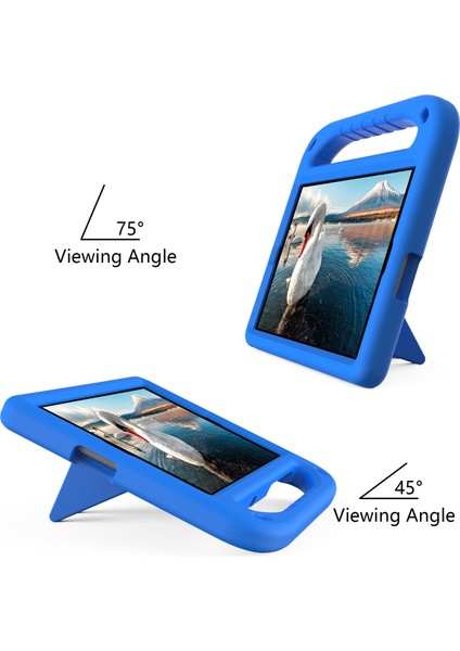 Kulp Kickstand Tasarım Tablet Koruma Eva Kılıf Kapağı Samsung Galaxy Tab A 10.1(2019)SM-T510/T515-BLUE (Yurt Dışından)
