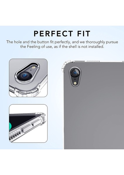 iPad MINI(2024)/MINI(2021) Için Temperli Cam Ekran Koruyuculu Dört Köşe Hava Yastığı Düşmeye Karşı Şeffaf Yumuşak Tpu Telefon Kılıfı Kabuğu (Yurt Dışından) modelleri